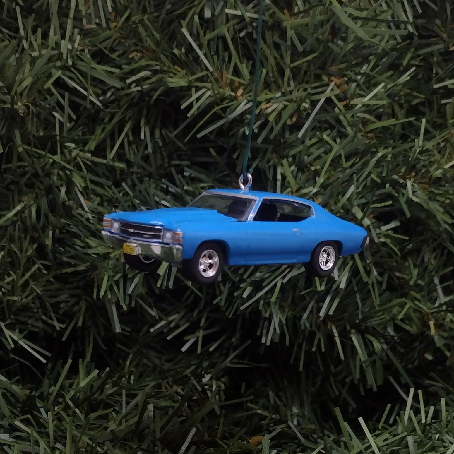 Chevy Chevelle SS 1971 Ornament Christmas Decoration Unique Gift Idea Chevrolet Blue