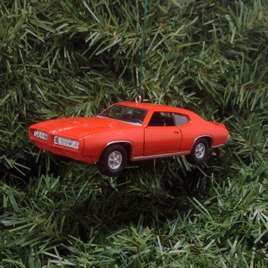 1969 PONTIAC GTO Ornament Christmas Tree Decoration Car Gift Xmas Present Orange