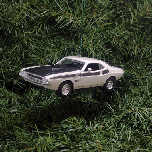 DODGE Challenger Ornament 1970 340 Six Pack Christmas Gift Unique Xmas Tree Decoration White