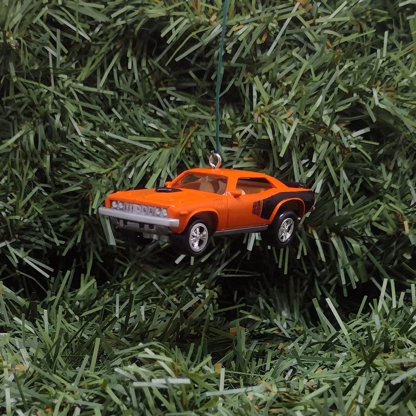 Plymouth Barracuda Ornament 1971 Hemi Cuda Mopar Christmas Decoration Unique Gift Idea Orange