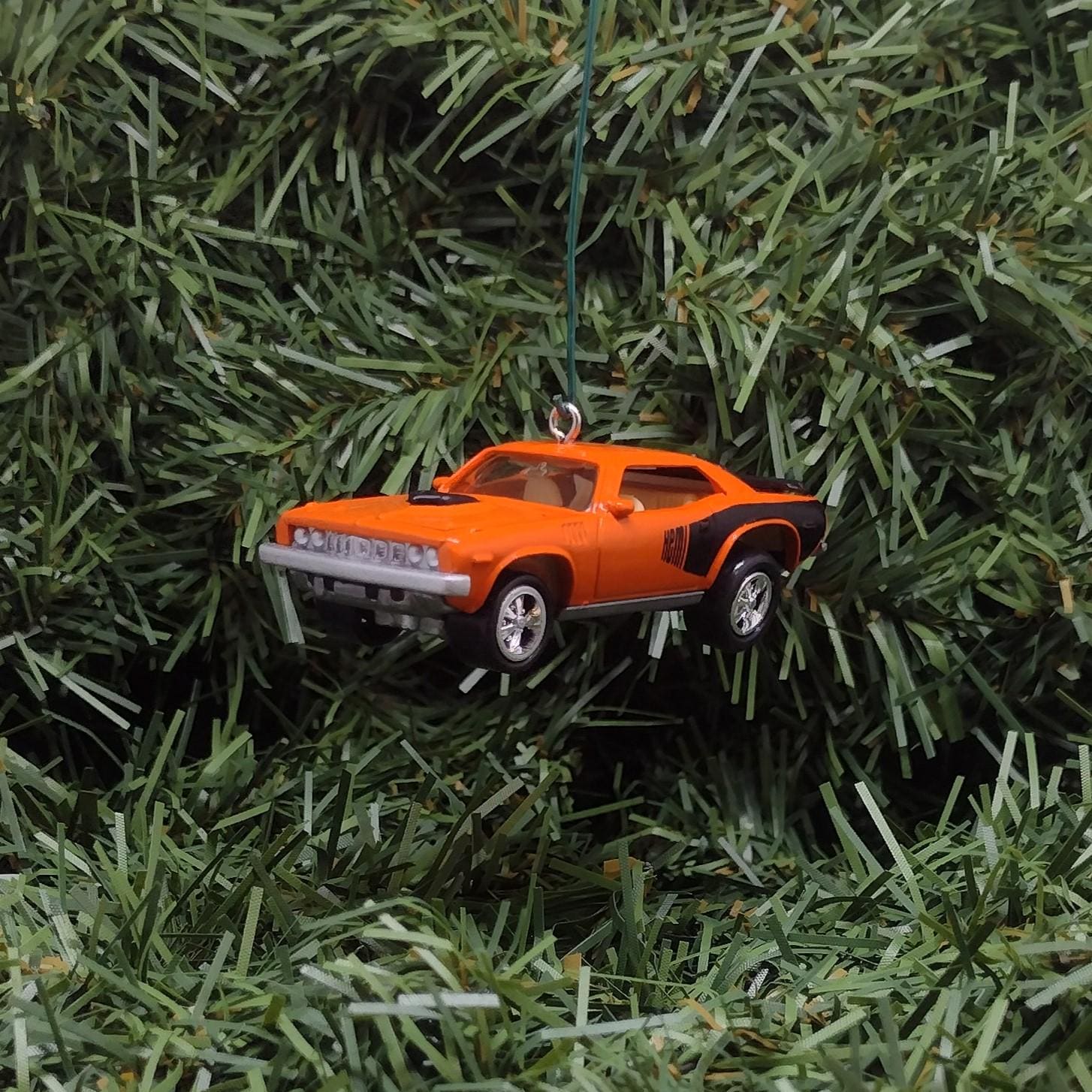 Plymouth Barracuda Ornament 1971 Hemi Cuda Mopar Christmas Decoration Unique Gift Idea Orange