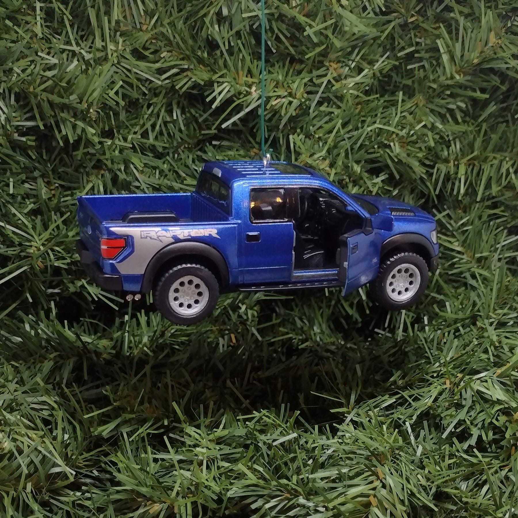 FORD F-150 Raptor Truck Ornament Christmas Decoration Xmas Gift Idea 5 inch 2010-2014 Blue
