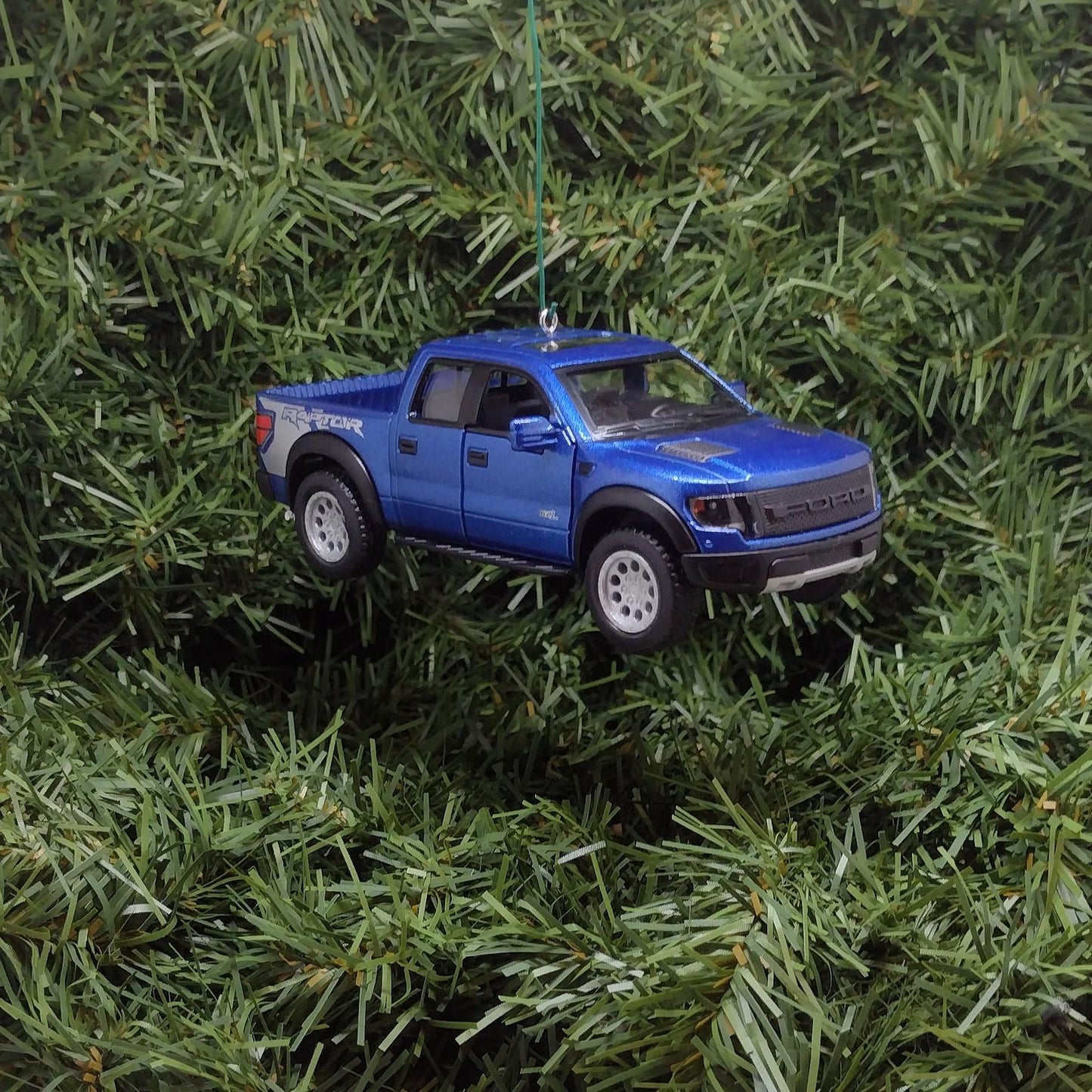 FORD F-150 Raptor Truck Ornament Christmas Decoration Xmas Gift Idea 5 inch 2010-2014 Blue