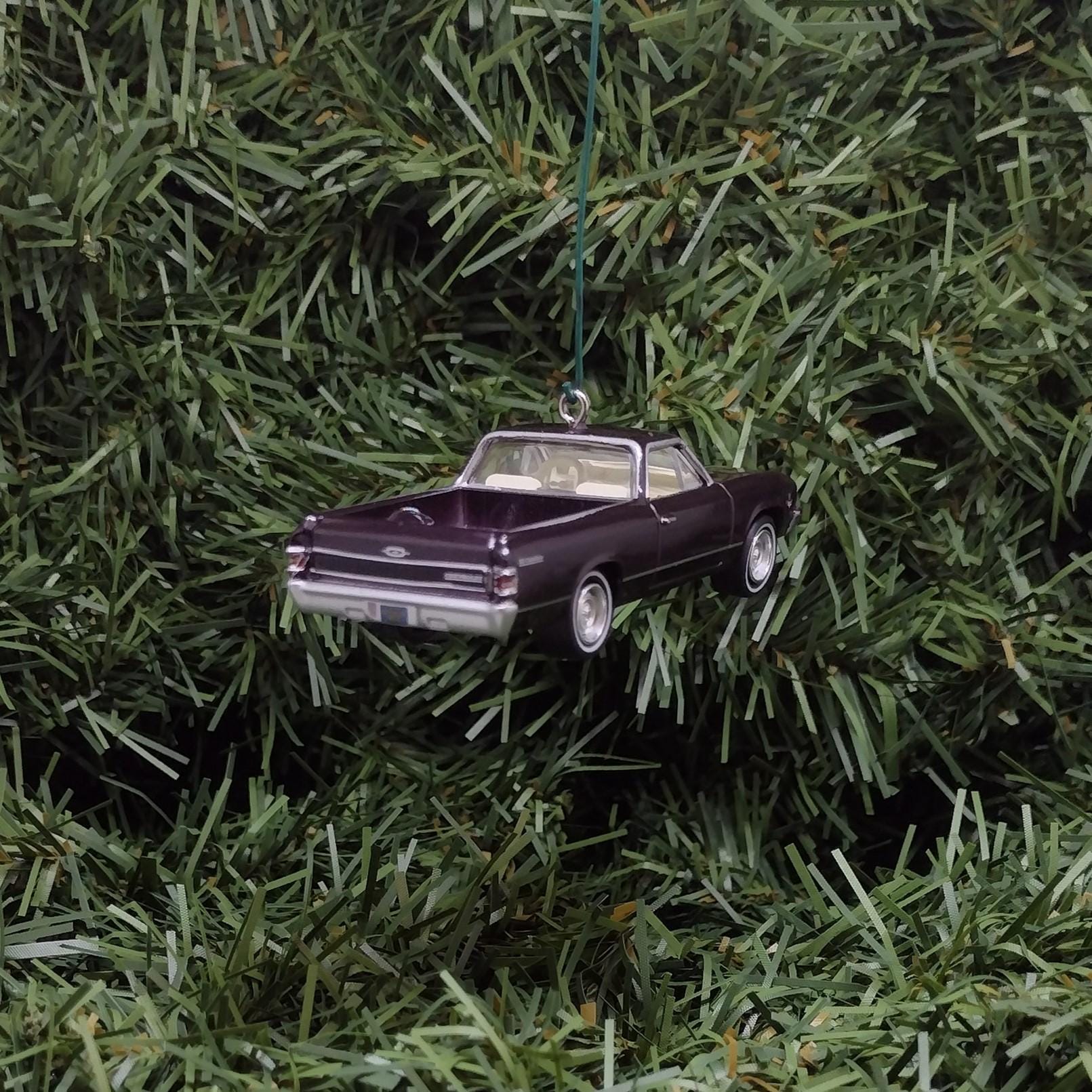 CHEVY 1967 EL CAMINO Ornament Christmas Tree Gift Classic Car Royal Plum