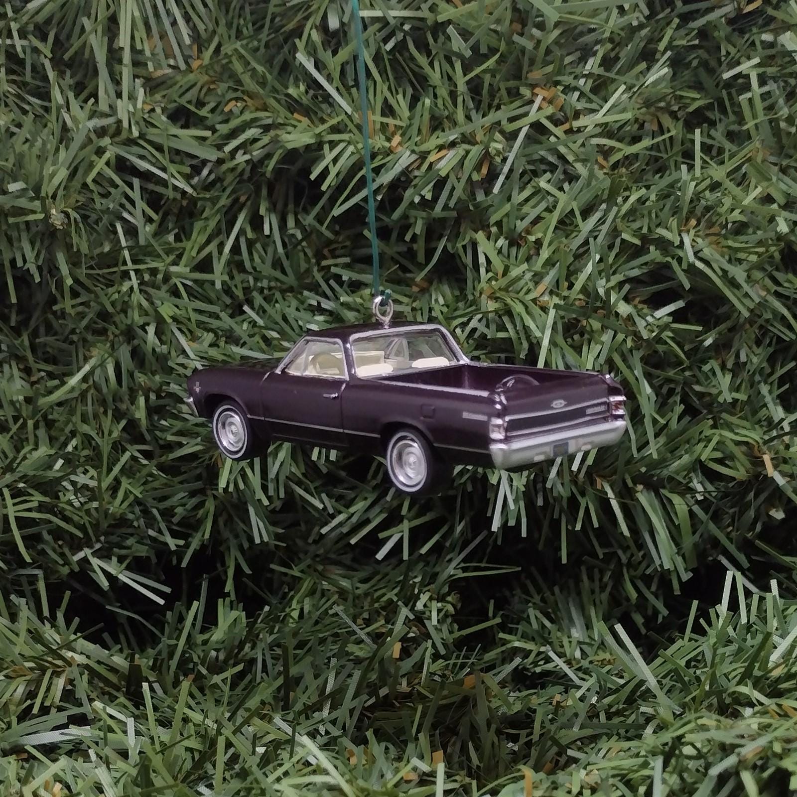 CHEVY 1967 EL CAMINO Ornament Christmas Tree Gift Classic Car Royal Plum
