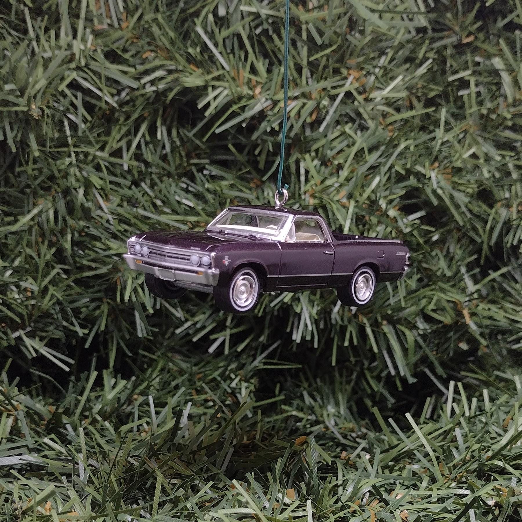 CHEVY 1967 EL CAMINO Ornament Christmas Tree Gift Classic Car Royal Plum