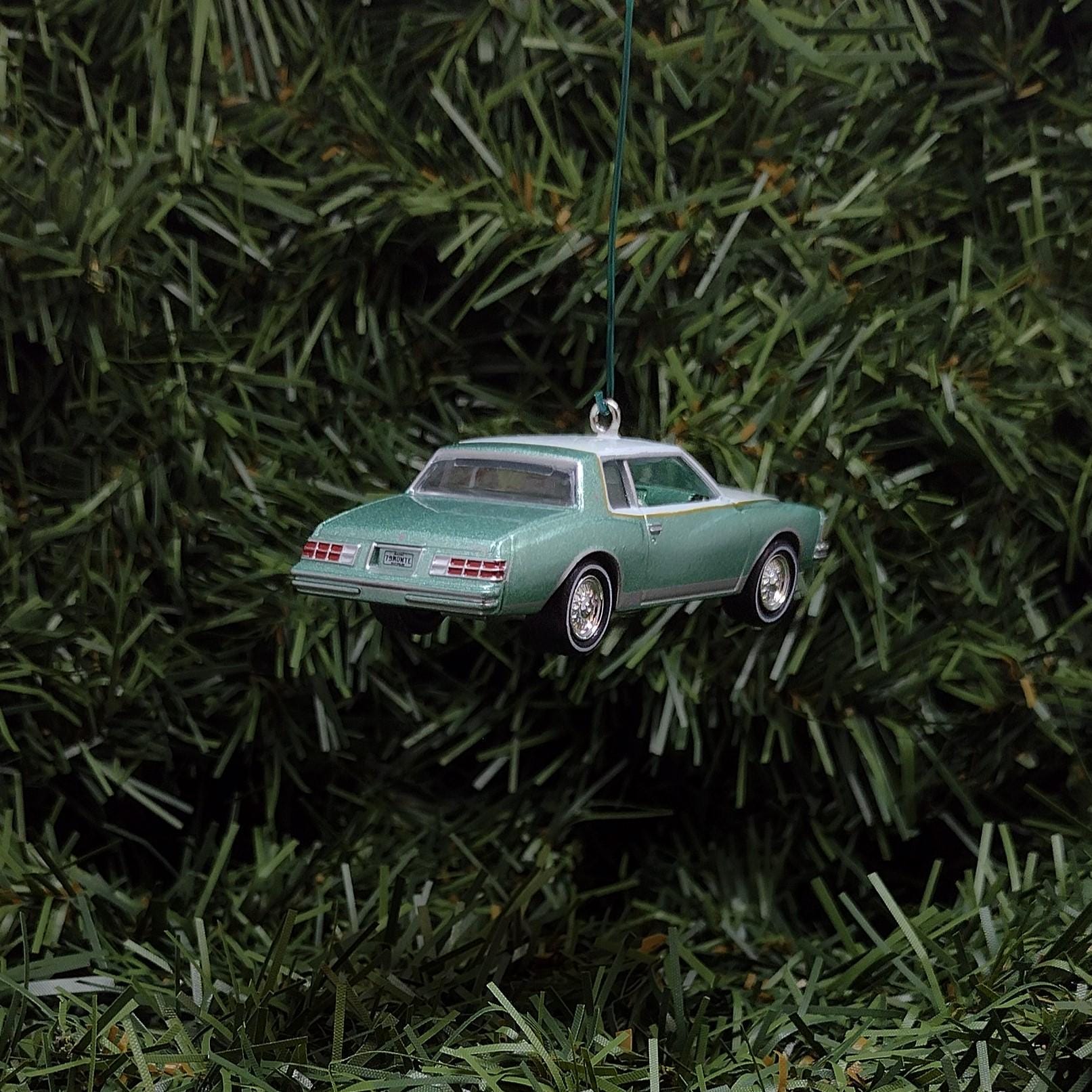 Chevy 1979 MONTE CARLO Ornament Christmas Decoration Chevrolet Unique Xmas Gift Idea Green Nice Detail
