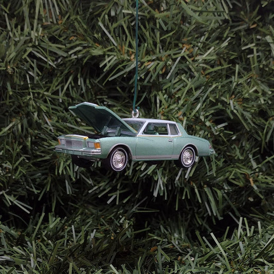 Chevy 1979 MONTE CARLO Ornament Christmas Decoration Chevrolet Unique Xmas Gift Idea Green Nice Detail