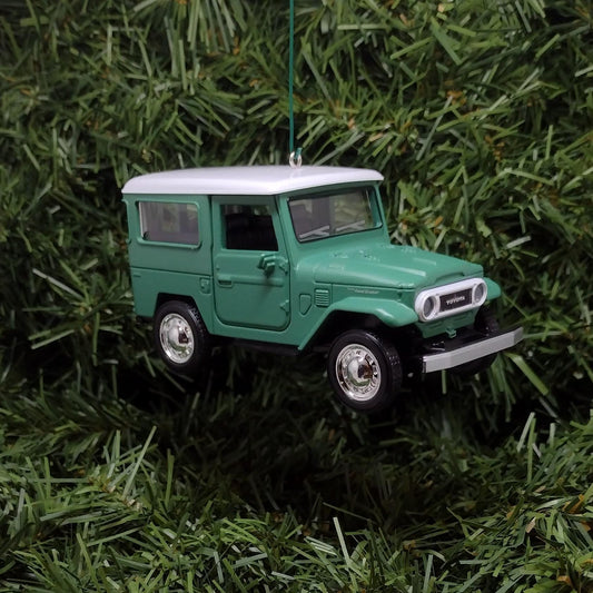 TOYOTA Land Cruiser Ornament 1960 J40 FJ40 Christmas Decoration Unique Gift 4.5 Inch Green