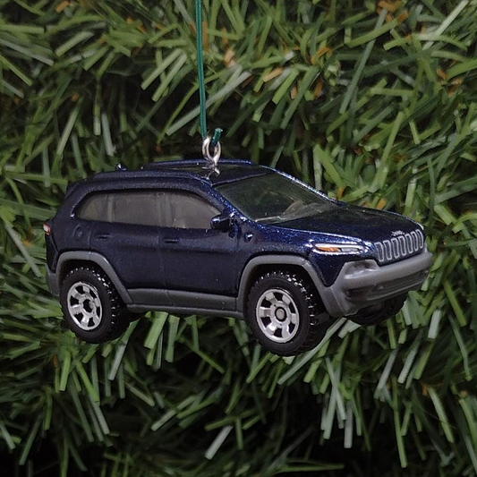 JEEP CHEROKEE Ornament Christmas Gift Xmas Decoration 2014 Trailhawk Blue