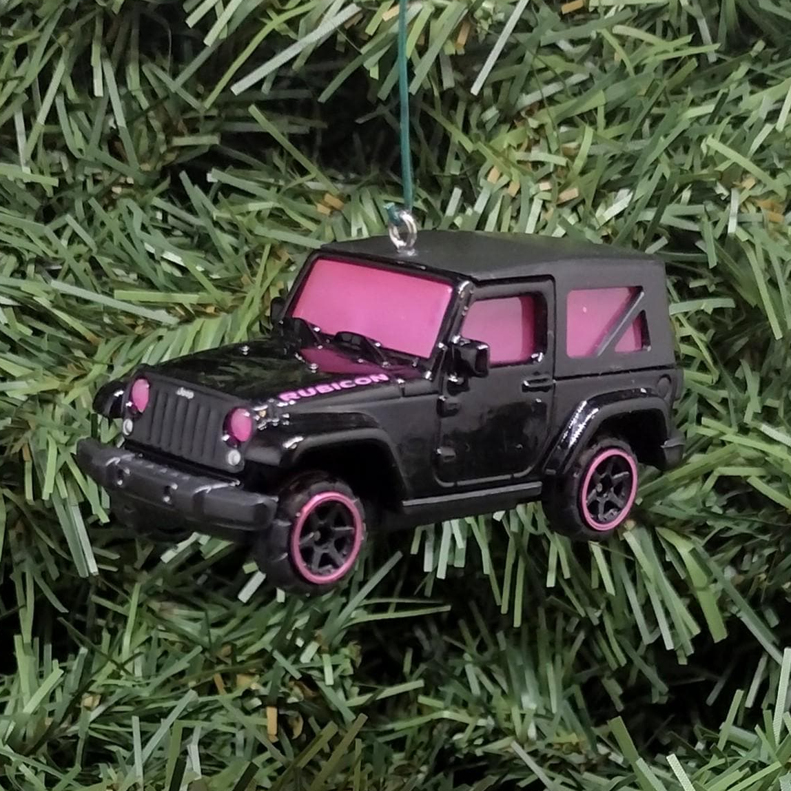 JEEP WRANGLER Ornament Christmas Decoration Unique Xmas Gift Idea Black Pink