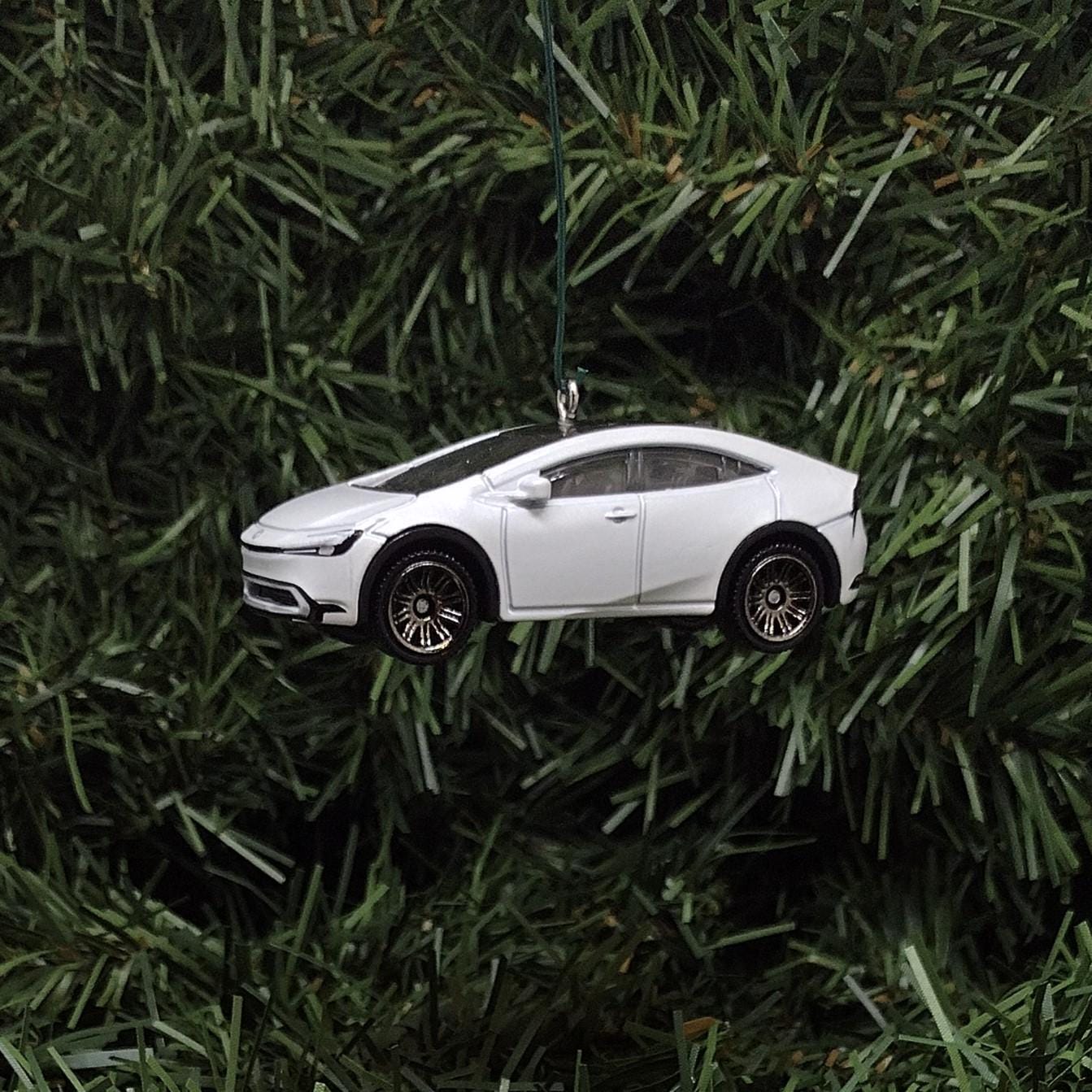 TOYOTA 2023 Prius Prime Ornament Christmas Decoration Unique Gift Idea 2024 2025 White