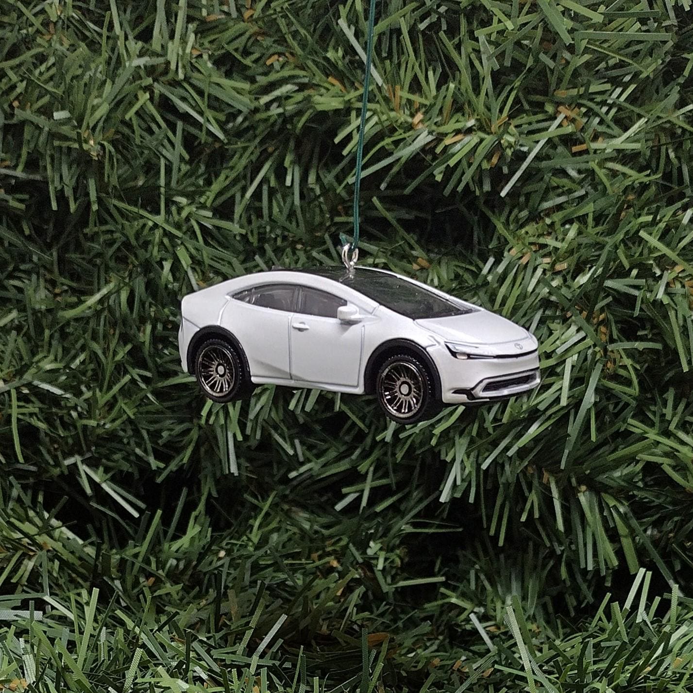 TOYOTA 2023 Prius Prime Ornament Christmas Decoration Unique Gift Idea 2024 2025 White