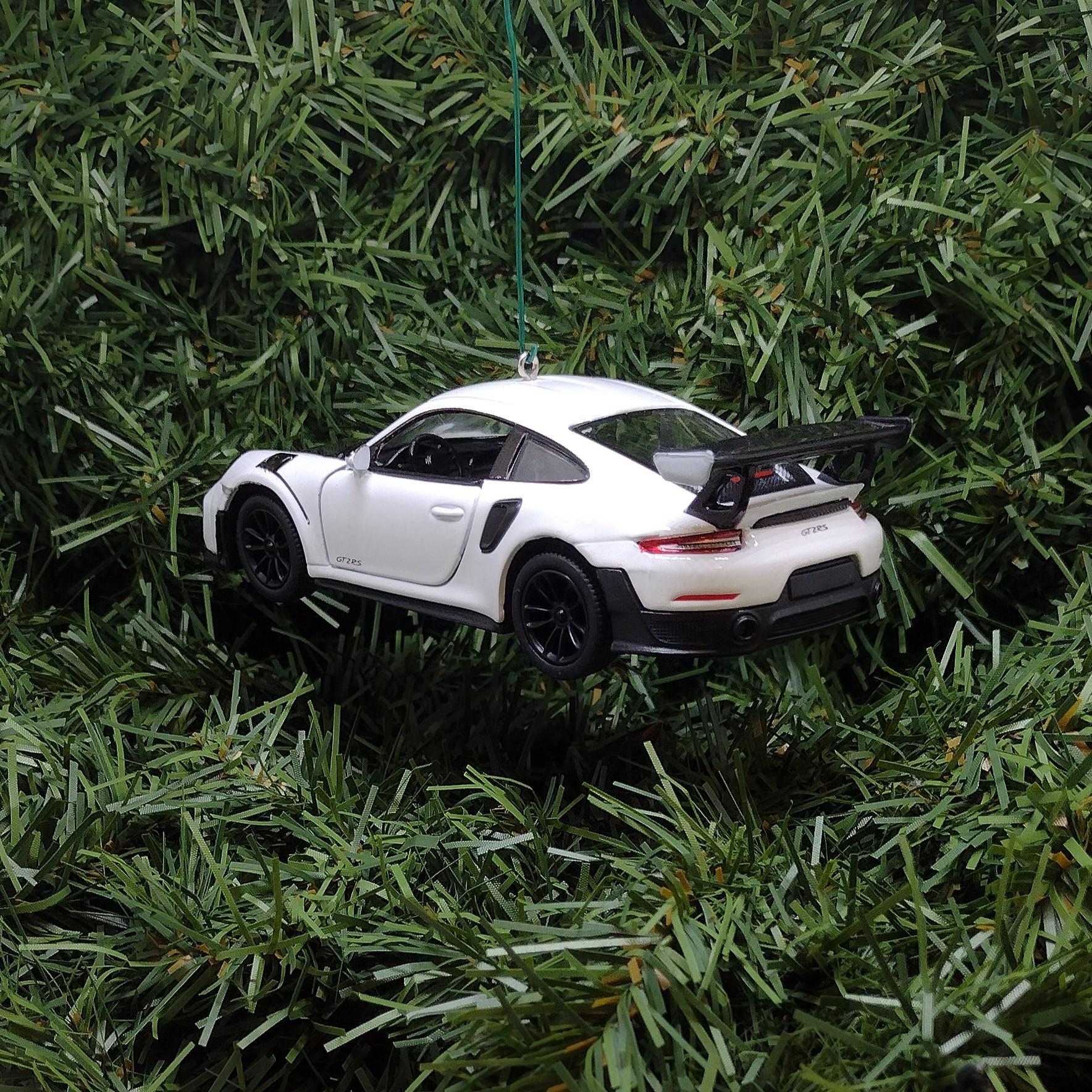 PORSCHE 911 GT2RS Ornament Christmas Tree Decoration Unique Gift Idea gt2 rs White