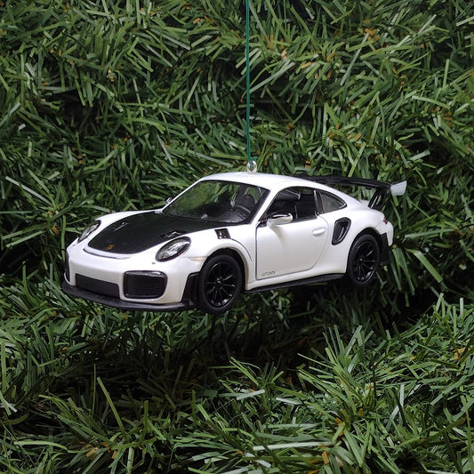 PORSCHE 911 GT2RS Ornament Christmas Tree Decoration Unique Gift Idea gt2 rs White