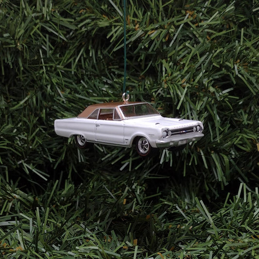 Plymouth 1967 GTX Ornament Christmas Tree Decoration Unique Gift Mopar White/Medium Copper