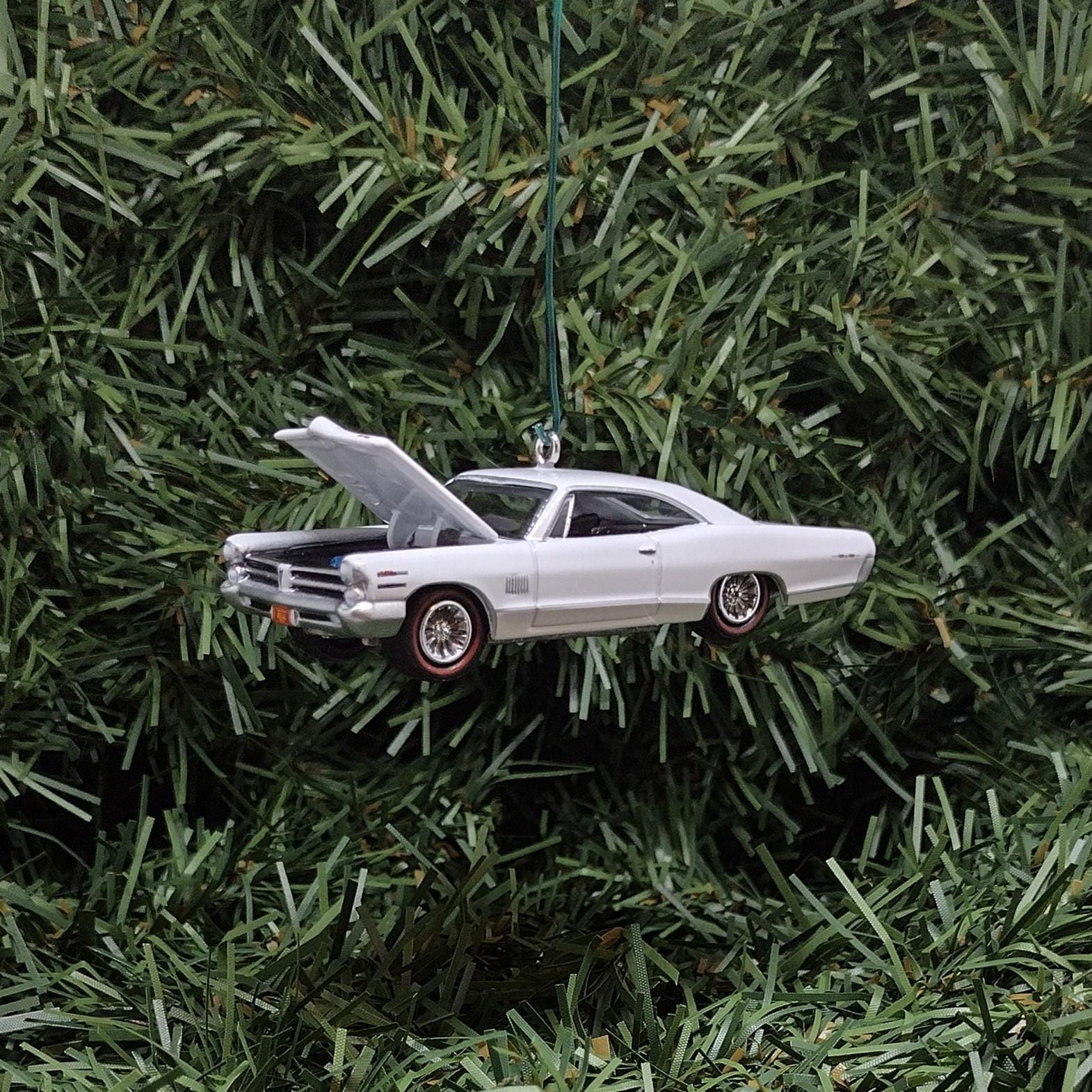 Pontiac Catalina Ornament 1965 2+2 Royal Bobcat Christmas Tree Decoration Xmas Gift Cameo Ivory White