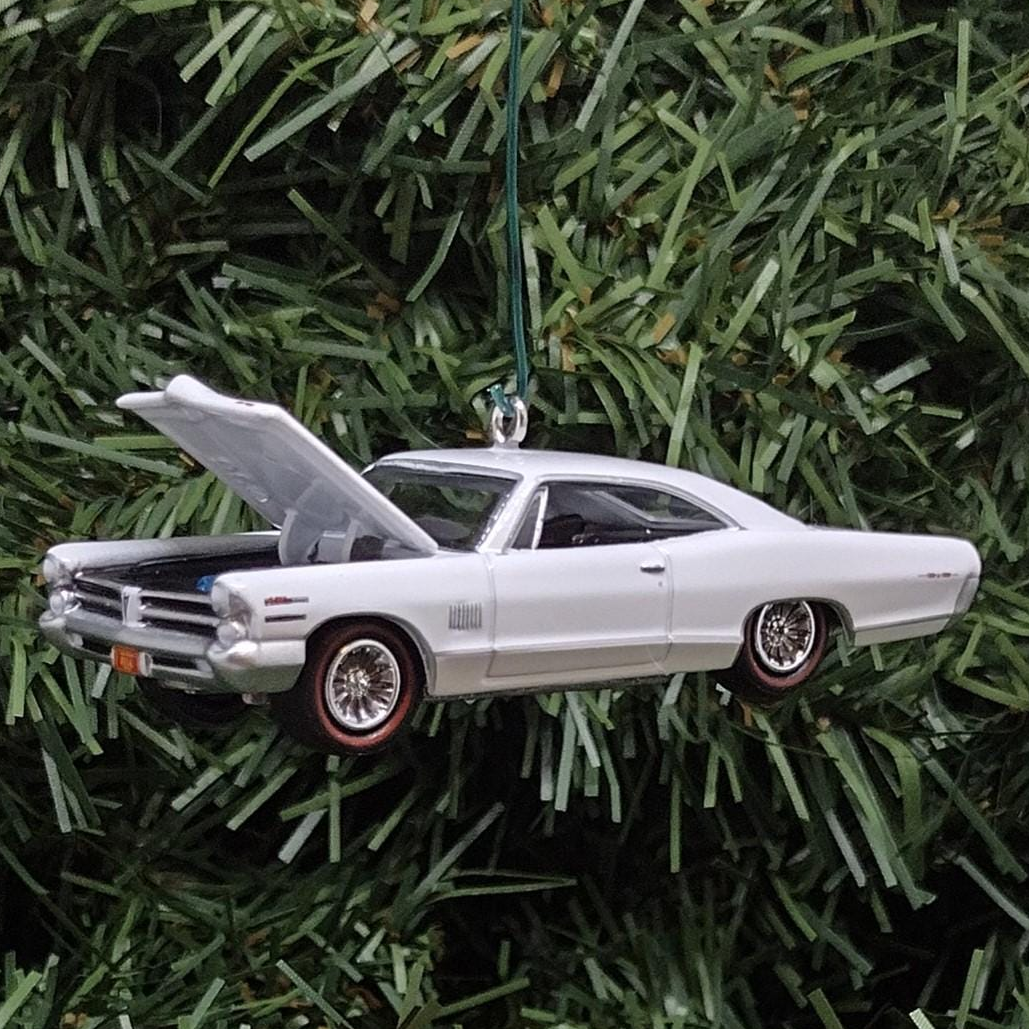 Pontiac Catalina Ornament 1965 2+2 Royal Bobcat Christmas Tree Decoration Xmas Gift Cameo Ivory White