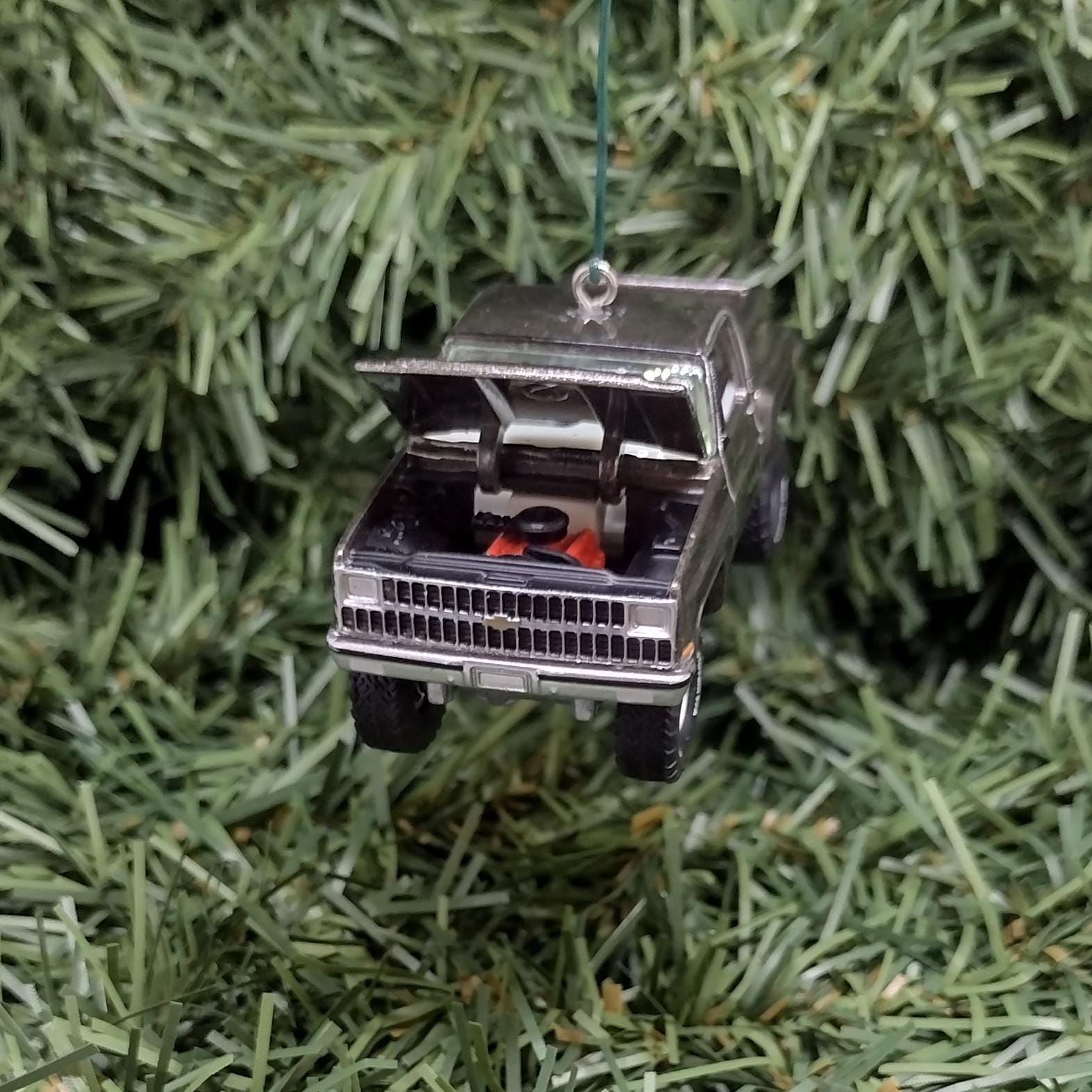 CHEVY SILVERADO Ornament 1981 Christmas Decoration Chevrolet Pickup Truck Unique Xmas Gift Idea Medium Graystone