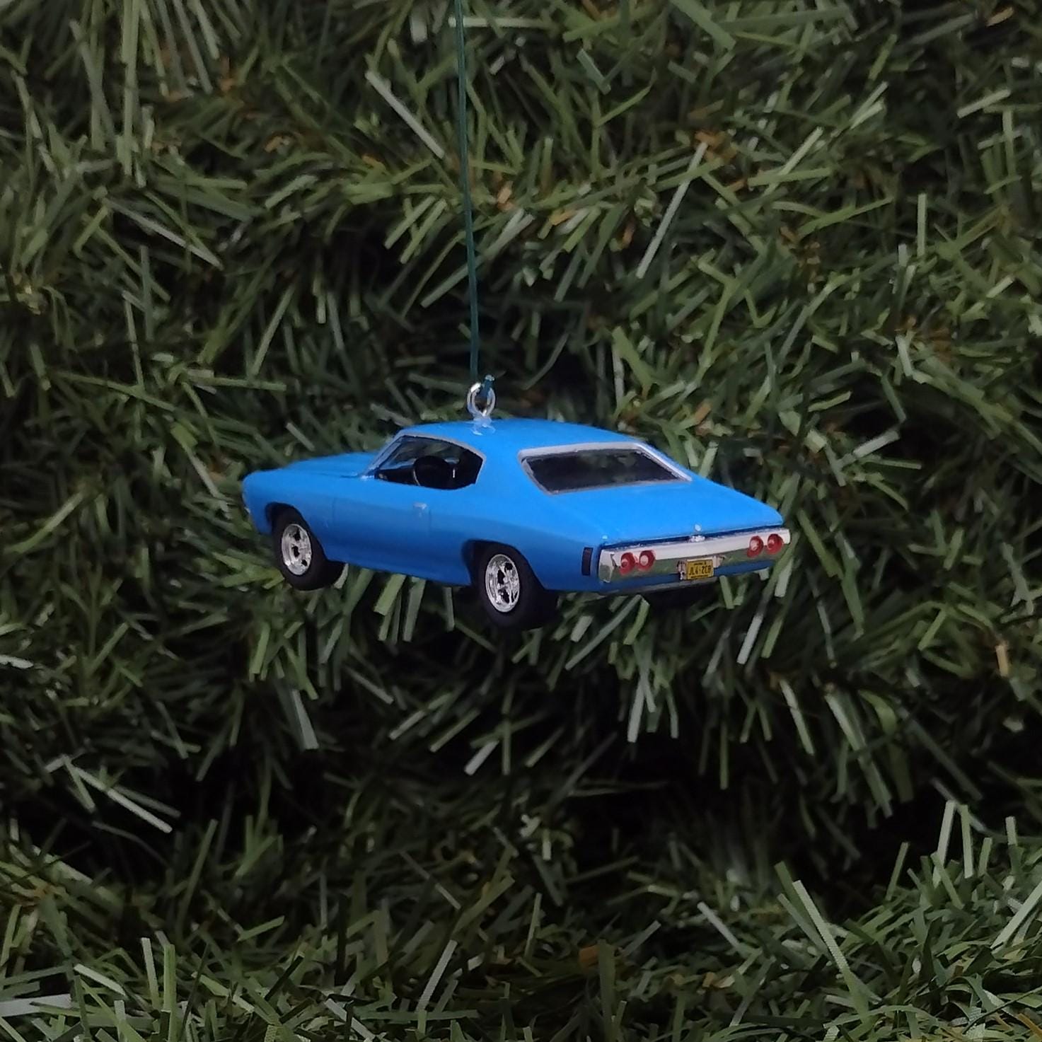 Chevy Chevelle SS 1971 Ornament Christmas Decoration Unique Gift Idea Chevrolet Blue