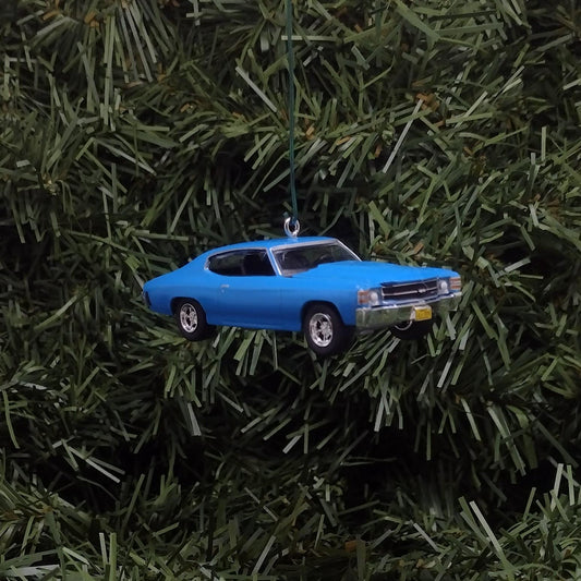 Chevy Chevelle SS 1971 Ornament Christmas Decoration Unique Gift Idea Chevrolet Blue