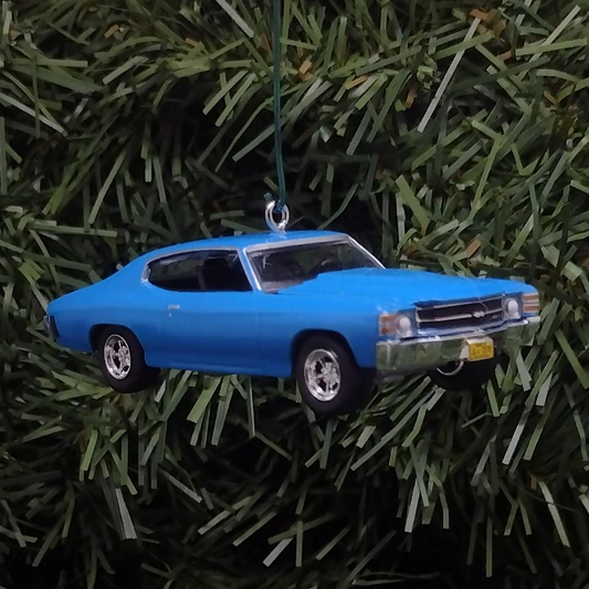 Chevy Chevelle SS 1971 Ornament Christmas Decoration Unique Gift Idea Chevrolet Blue