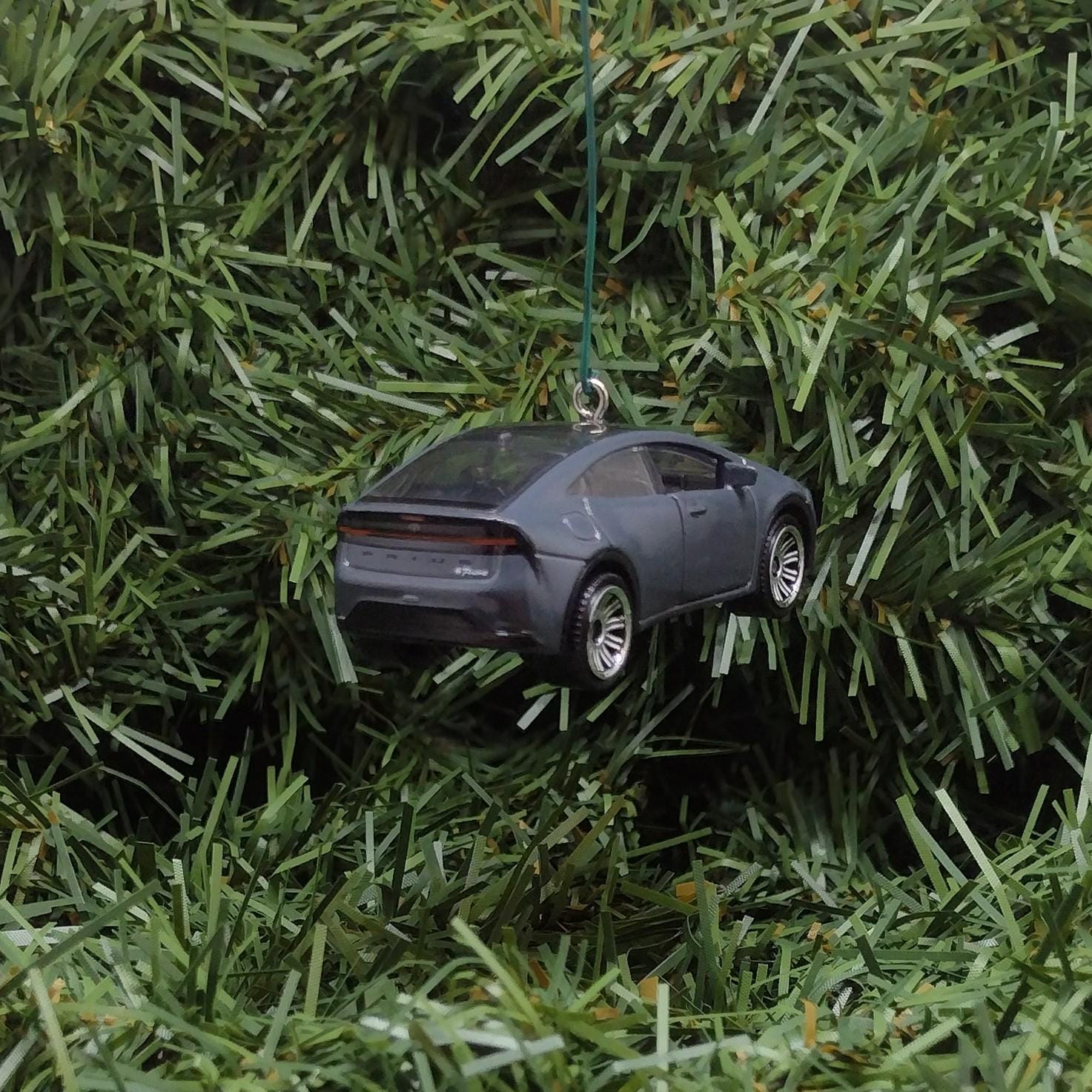 TOYOTA Prius Prime Ornament 2023 Christmas Decoration Unique Gift Idea 2024 2025 Gray Grey