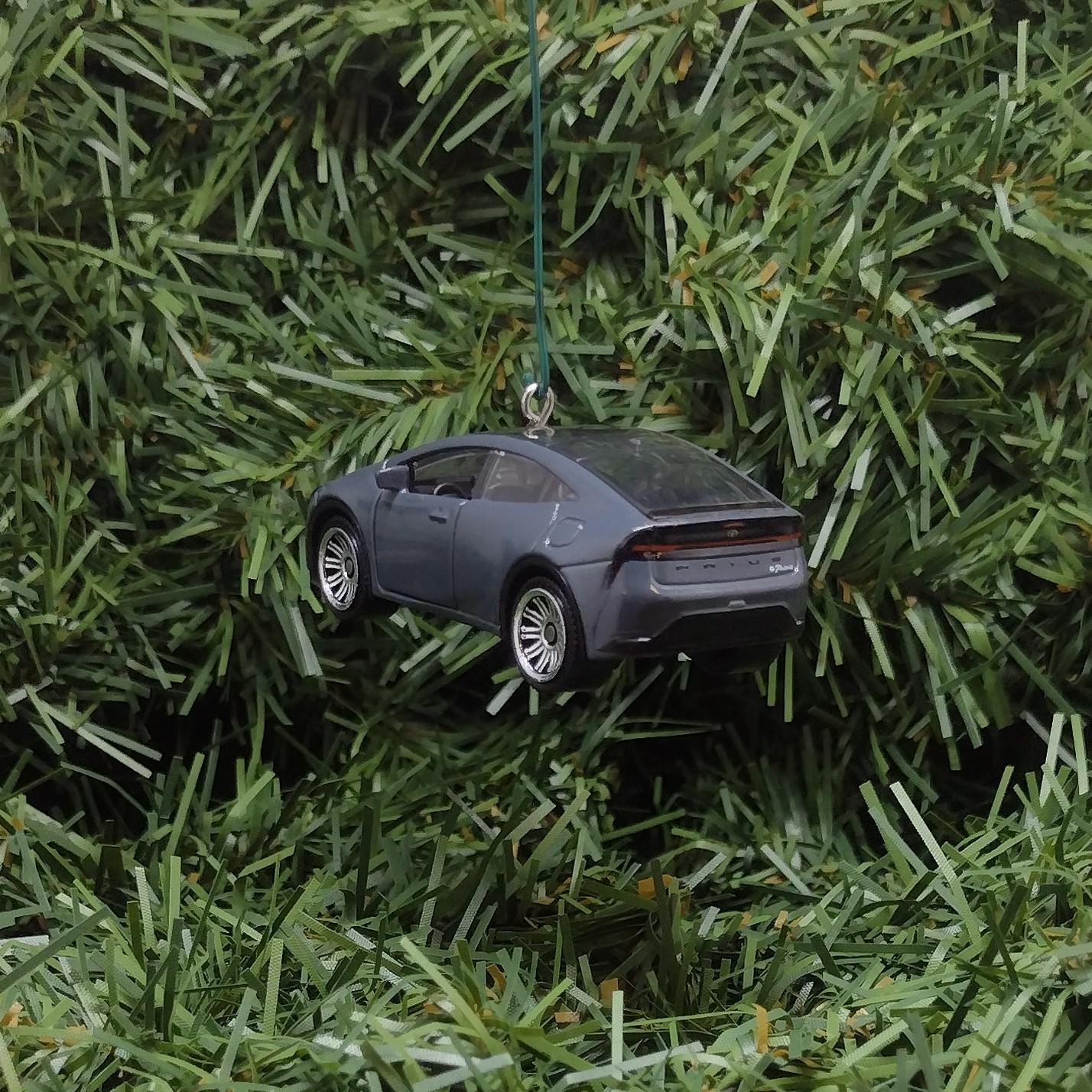 TOYOTA Prius Prime Ornament 2023 Christmas Decoration Unique Gift Idea 2024 2025 Gray Grey