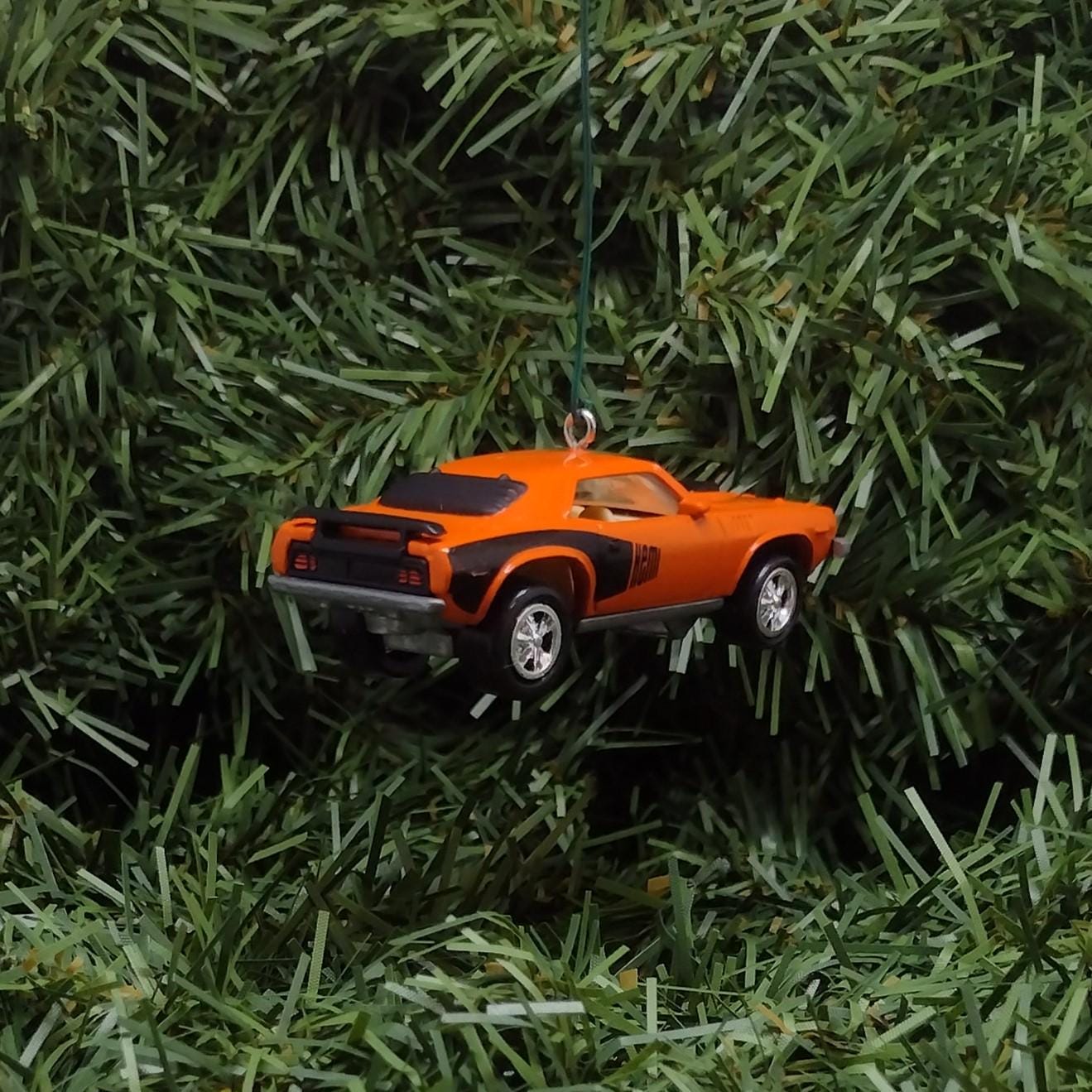 Plymouth Barracuda Ornament 1971 Hemi Cuda Mopar Christmas Decoration Unique Gift Idea Orange