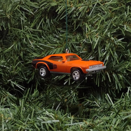 Plymouth Barracuda Ornament 1971 Hemi Cuda Mopar Christmas Decoration Unique Gift Idea Orange
