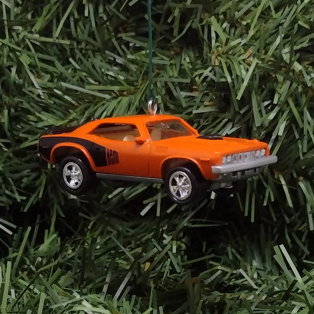 Plymouth Barracuda Ornament 1971 Hemi Cuda Mopar Christmas Decoration Unique Gift Idea Orange