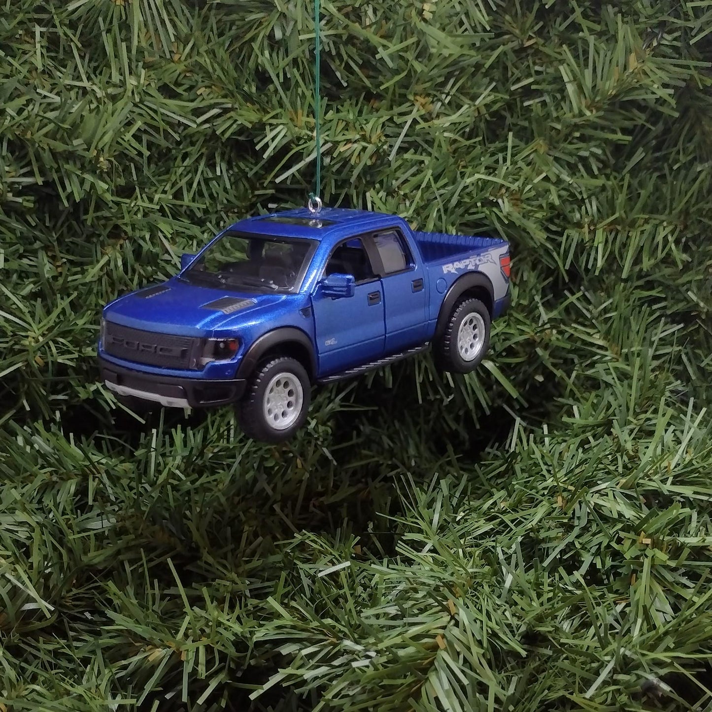FORD F-150 Raptor Truck Ornament Christmas Decoration Xmas Gift Idea 5 inch 2010-2014 Blue