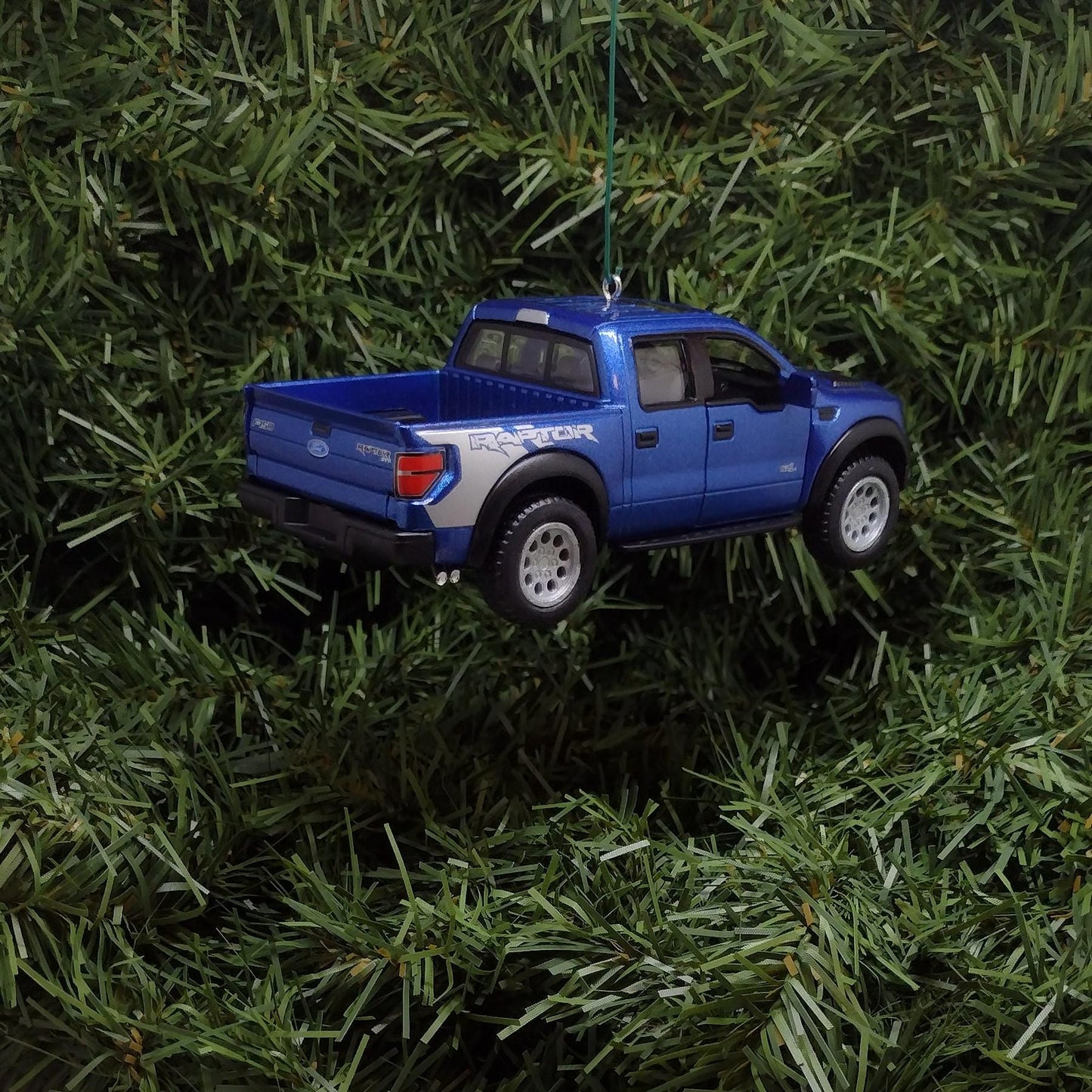 FORD F-150 Raptor Truck Ornament Christmas Decoration Xmas Gift Idea 5 inch 2010-2014 Blue