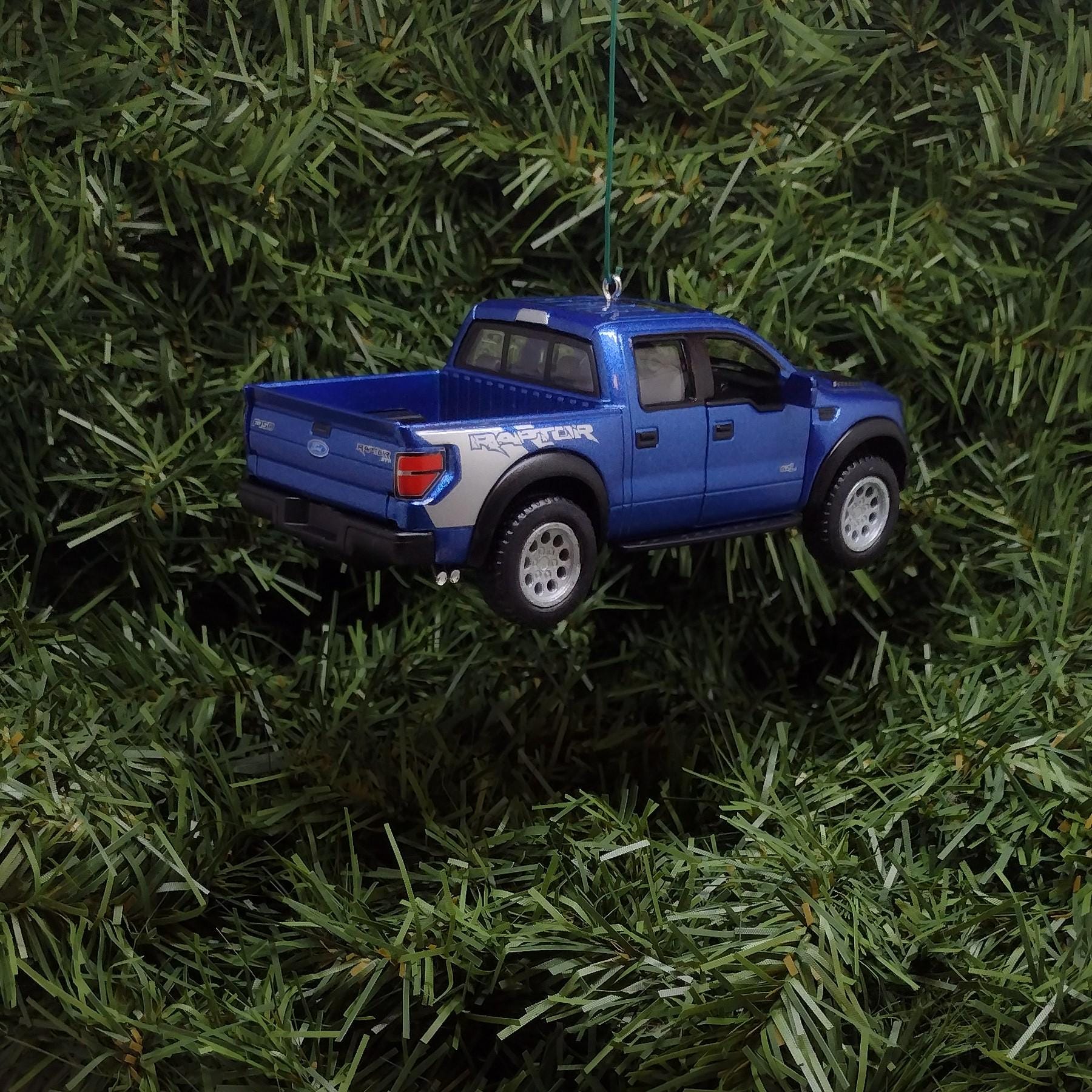 FORD F-150 Raptor Truck Ornament Christmas Decoration Xmas Gift Idea 5 inch 2010-2014 Blue