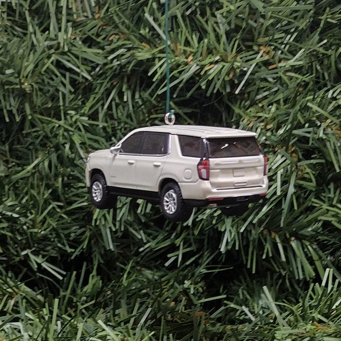 Chevy Tahoe Ornament Christmas Gift 2023 Chevrolet Xmas Decoration Great Detail 2021-2024 Iridescent Pearl