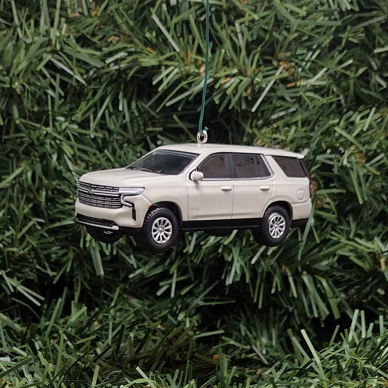 Chevy Tahoe Ornament Christmas Gift 2023 Chevrolet Xmas Decoration Great Detail 2021-2024 Iridescent Pearl