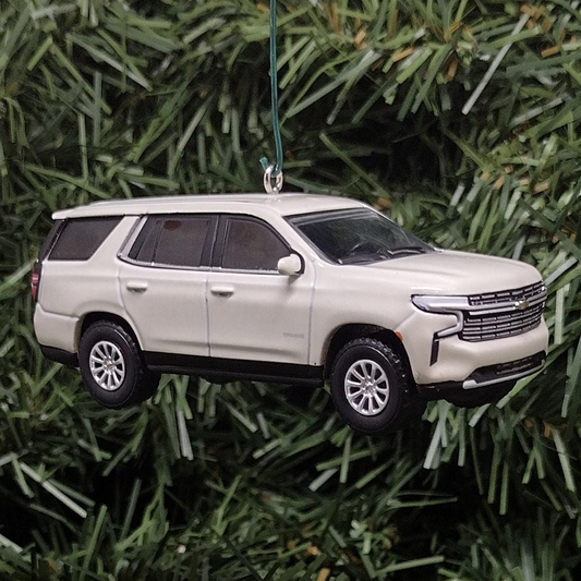 Chevy Tahoe Ornament Christmas Gift 2023 Chevrolet Xmas Decoration Great Detail 2021-2024 Iridescent Pearl