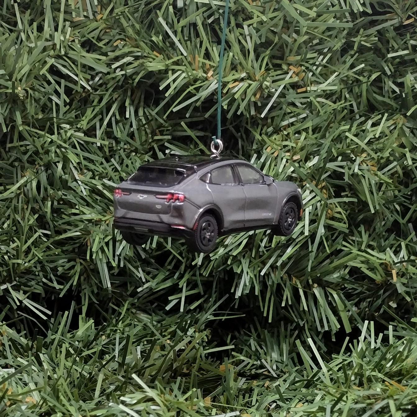 Ford Mustang Mach E Christmas Ornament Unique Gift Idea Xmas Tree Decoration 2023 California Route 1 Gray Grey