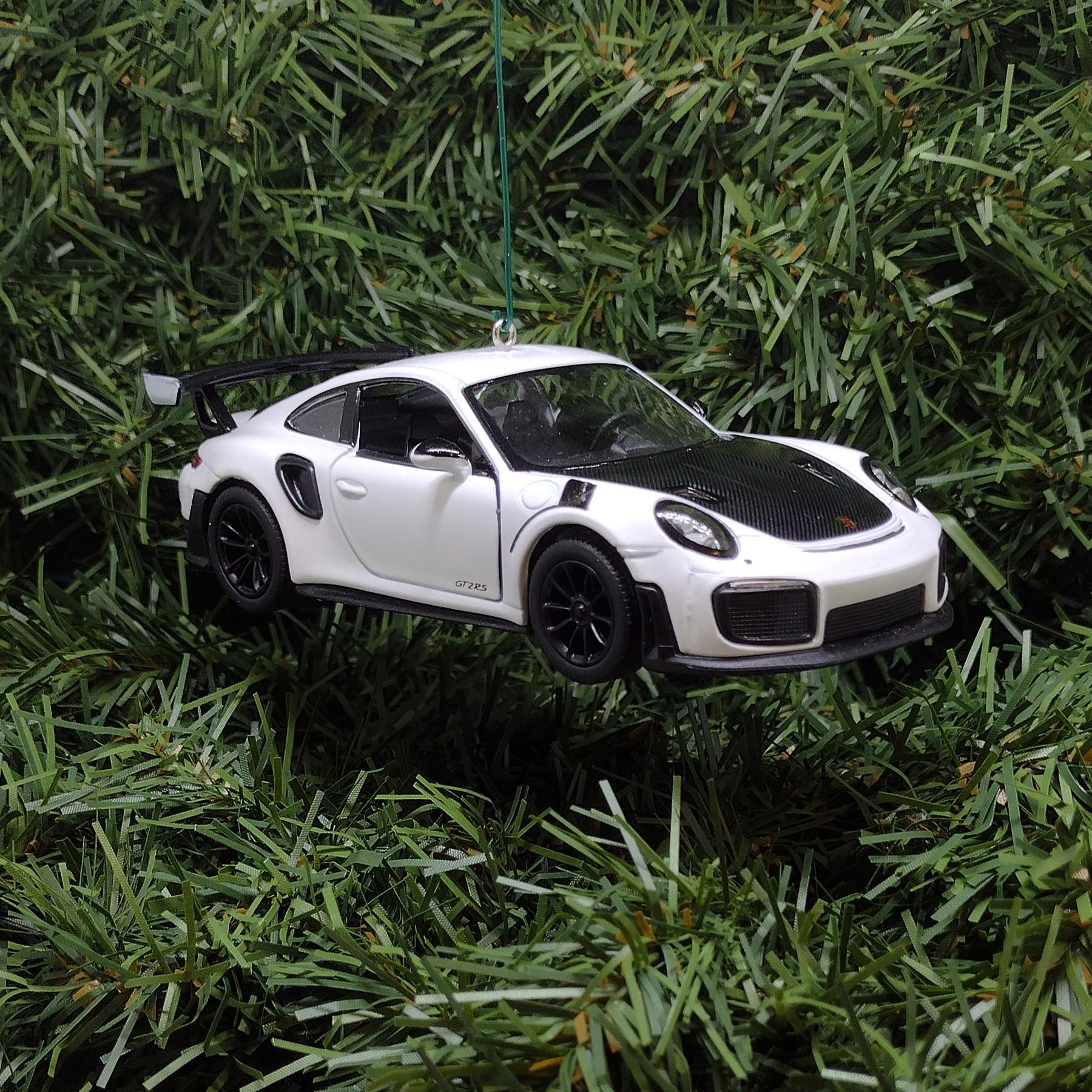 PORSCHE 911 GT2RS Ornament Christmas Tree Decoration Unique Gift Idea gt2 rs White