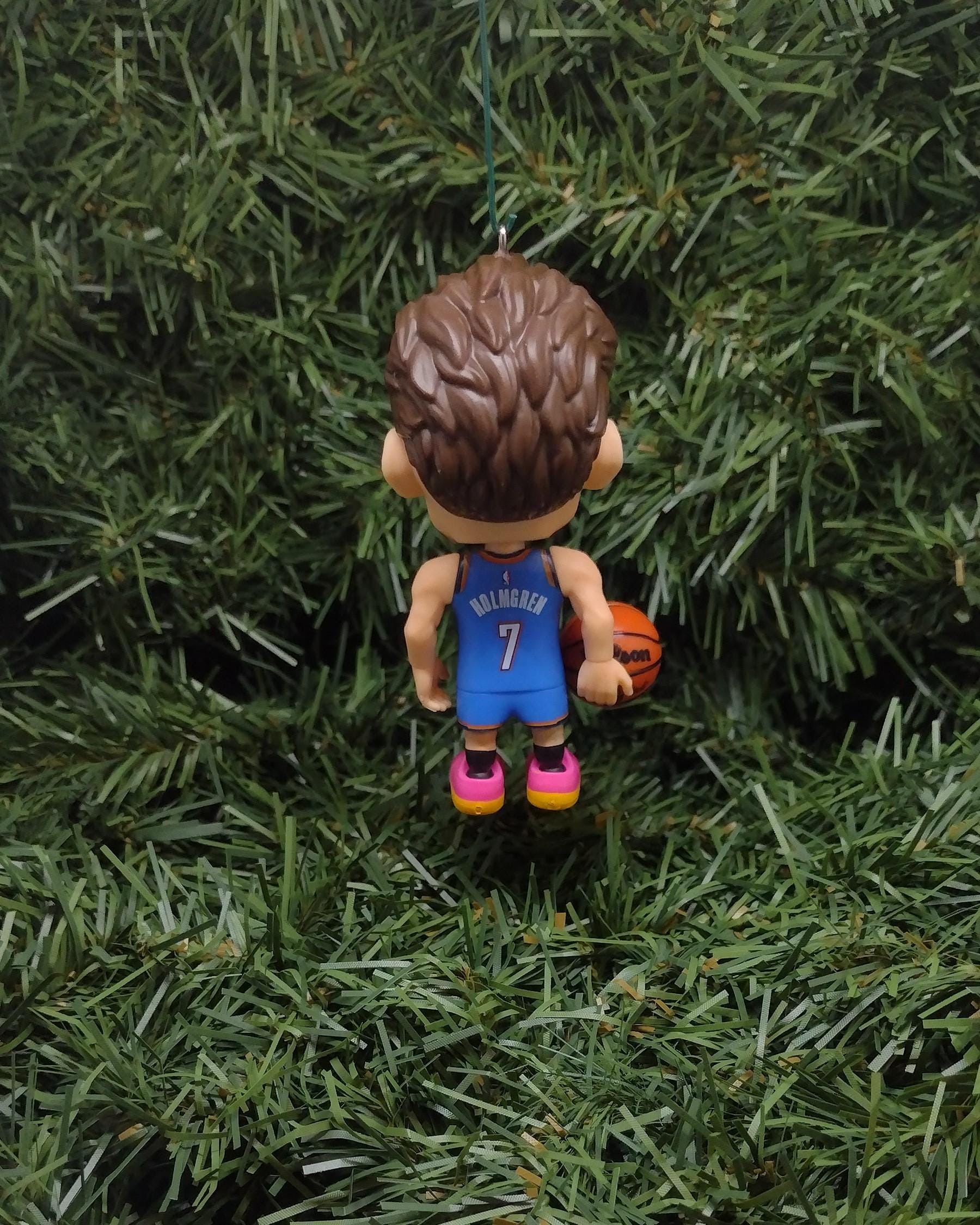 Oklahoma City THUNDER Ornament Chet Holmgren Christmas Tree Decoration NBA basketball figure 3 inch
