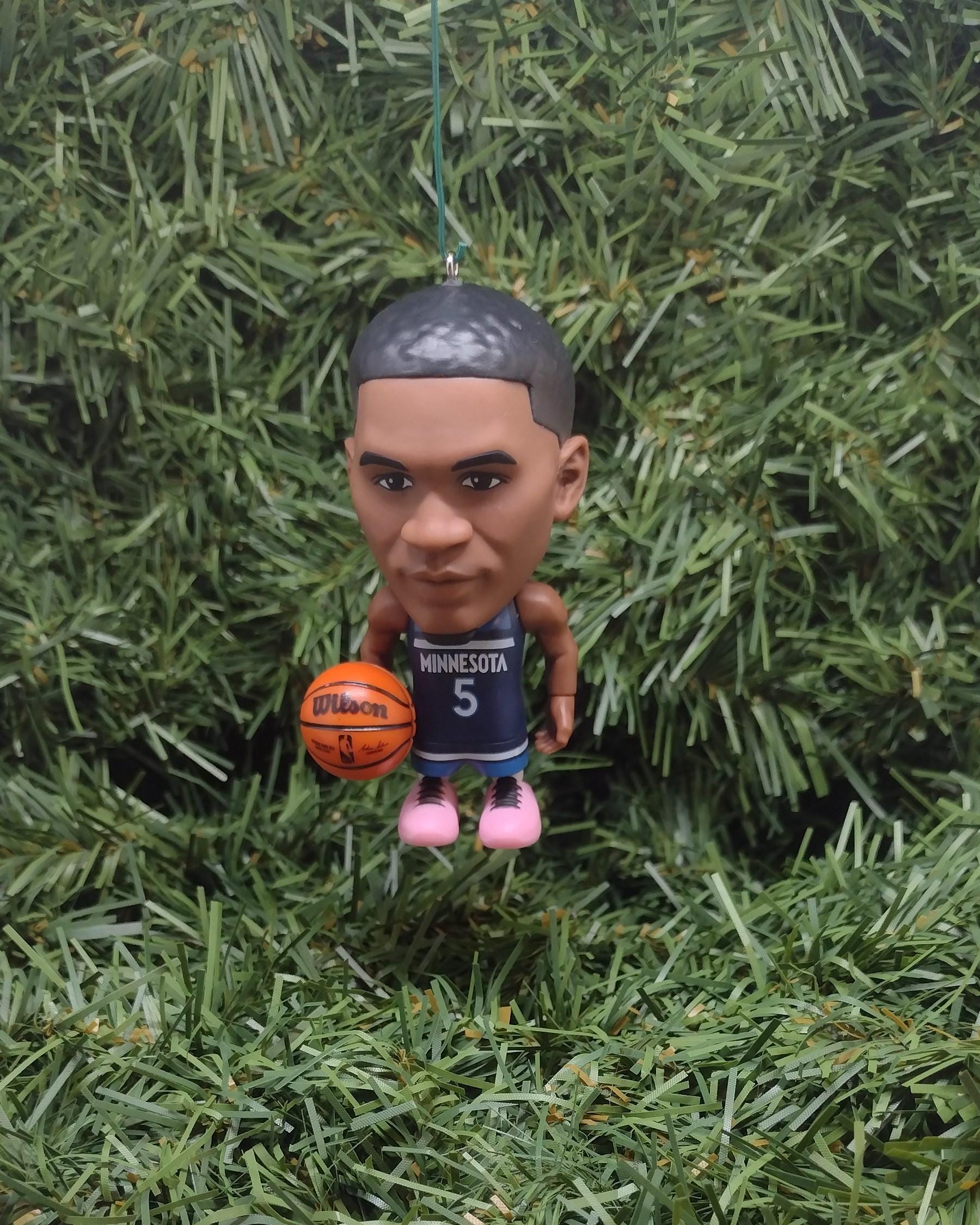 Anthony Edwards Ornament Minnesota Tiberwolves Christmas Decoration Gift Ant Wolves NBA Basketball Figure 3 Inch
