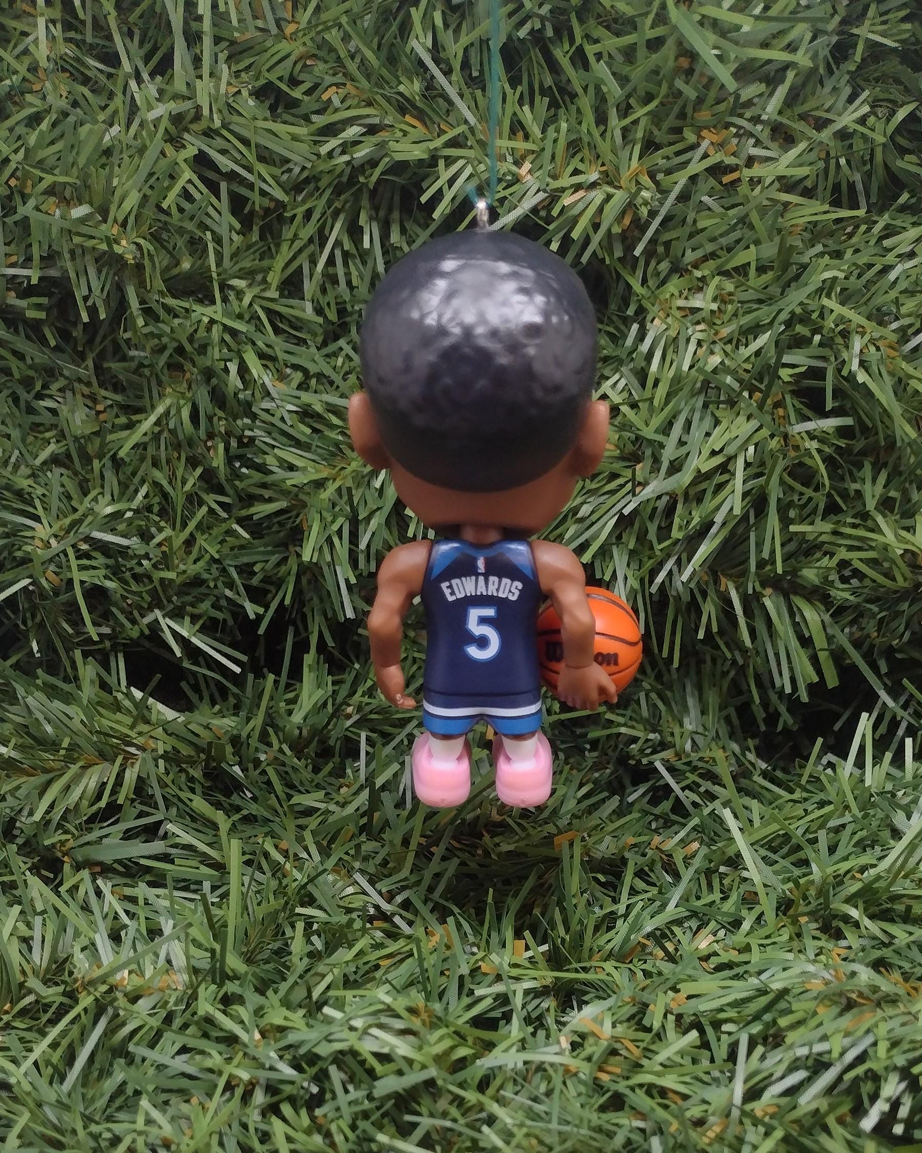 Anthony Edwards Ornament Minnesota Tiberwolves Christmas Decoration Gift Ant Wolves NBA Basketball Figure 3 Inch