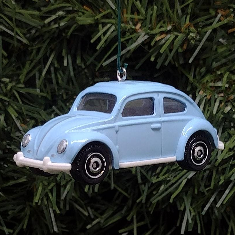 VW Beetle Christmas Ornament 1962 Classic Volkswagen Powder Blue Unique Gift Idea Licensed