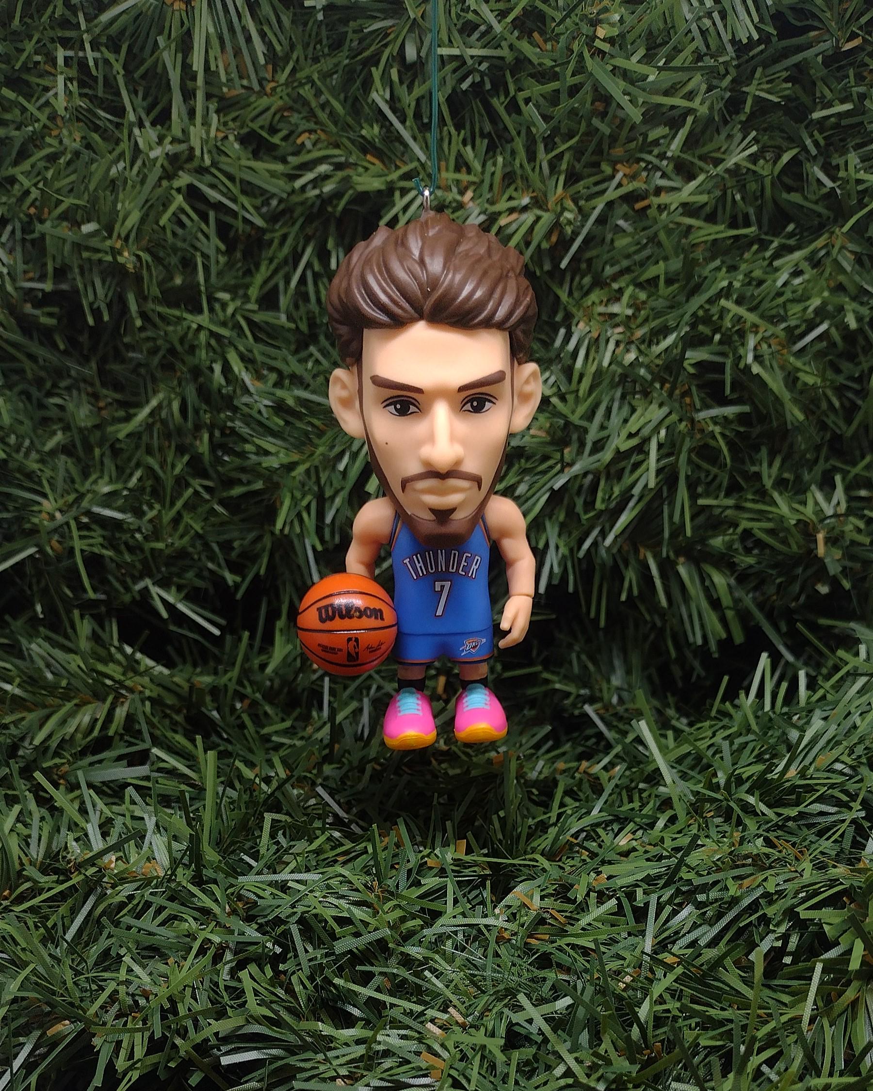 Oklahoma City THUNDER Ornament Chet Holmgren Christmas Tree Decoration NBA basketball figure 3 inch