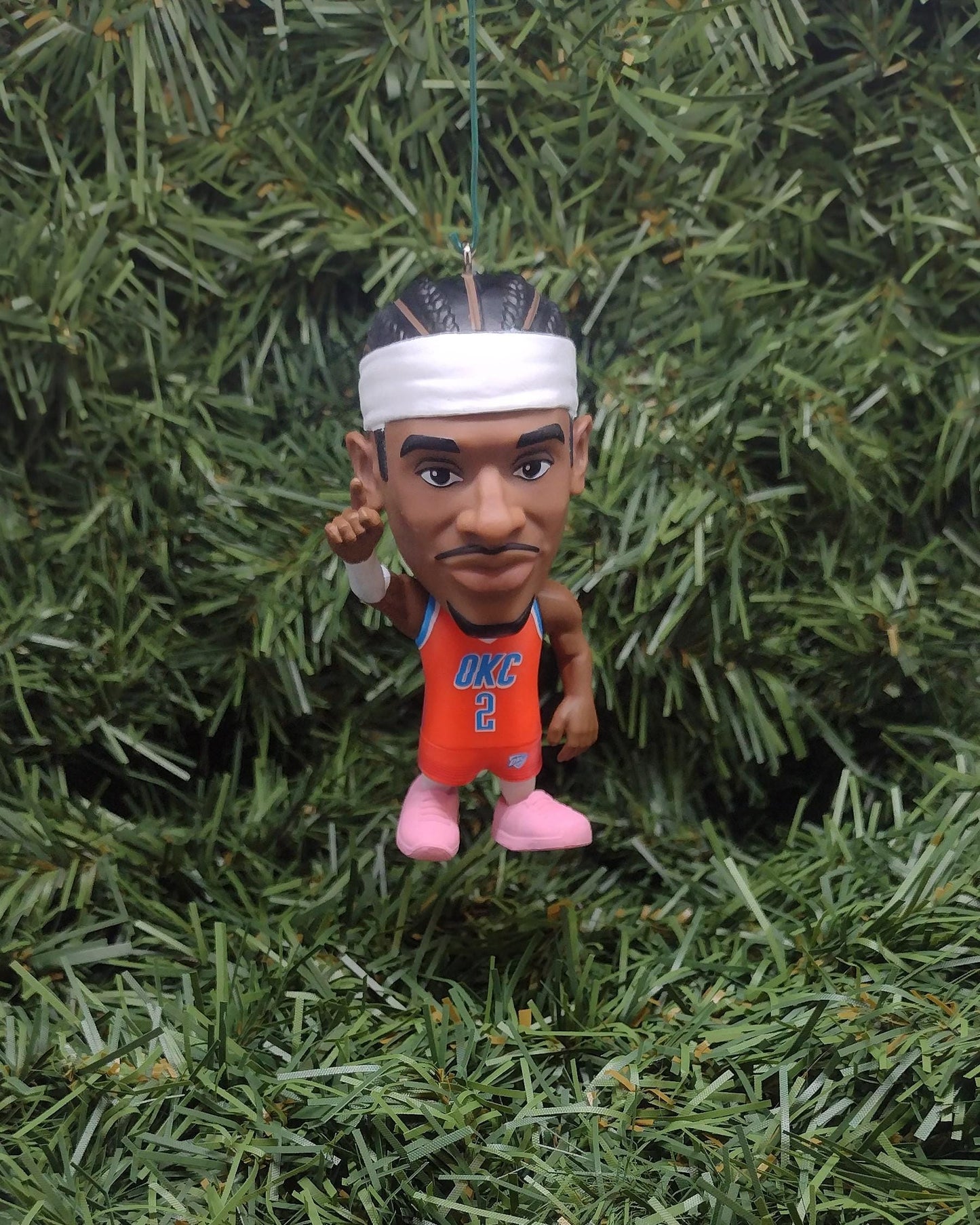 Oklahoma City THUNDER Ornament Shai Gilgeous-Alexander Christmas Tree Decoration NBA basketball figure 3 inch