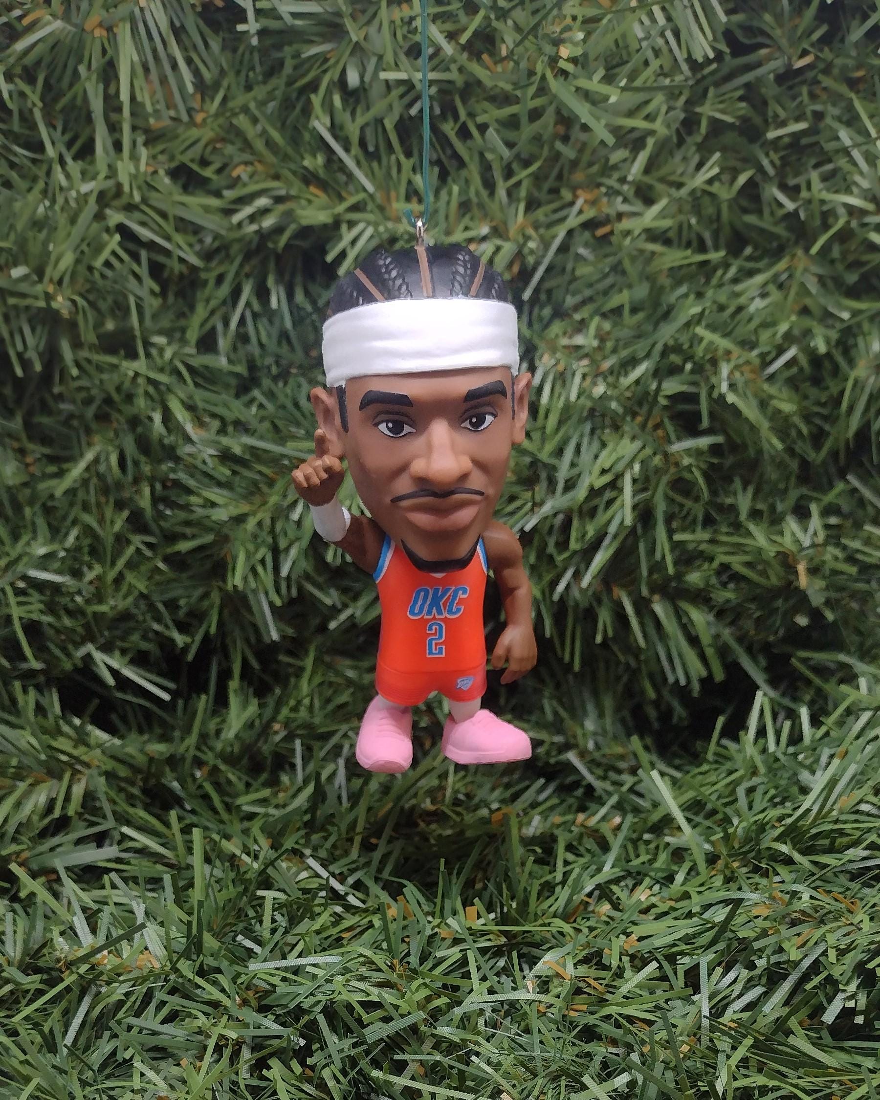 Oklahoma City THUNDER Ornament Shai Gilgeous-Alexander Christmas Tree Decoration NBA basketball figure 3 inch