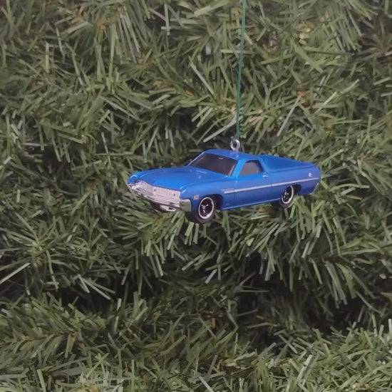 Ford Ranchero Ornament Christmas Gift 1970 Unique Car Xmas Tree Decoration Green Blue