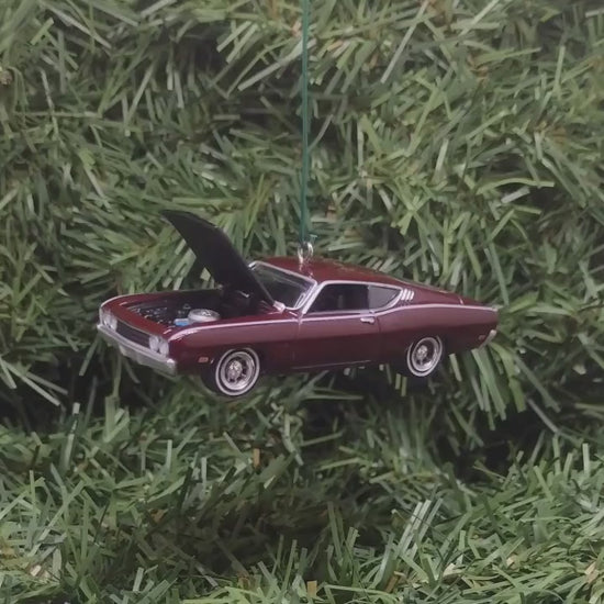 FORD TORINO Ornament 1969 Talladega Christmas Tree Gift Royal Maroon