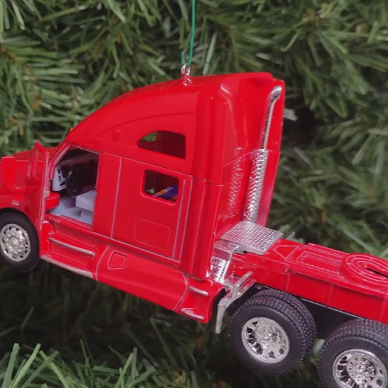 Kenworth Big Rig Ornament Christmas Gift Idea Fun Automotive Xmas tree Decoration 5 inches long Semi Tractor T-700