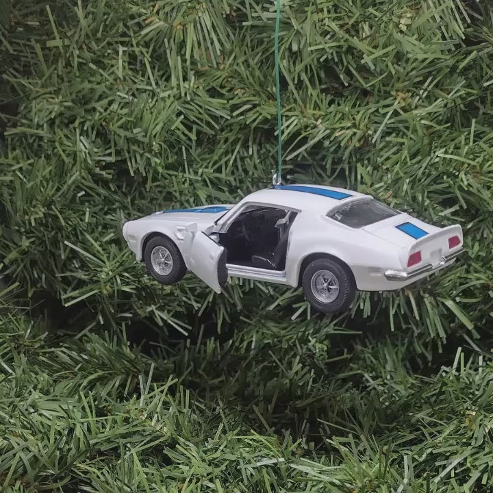 PONTIAC Firebird Trans Am 1972 Ornament Christmas Tree Decoration Fun Car Gift Unique Xmas Present White
